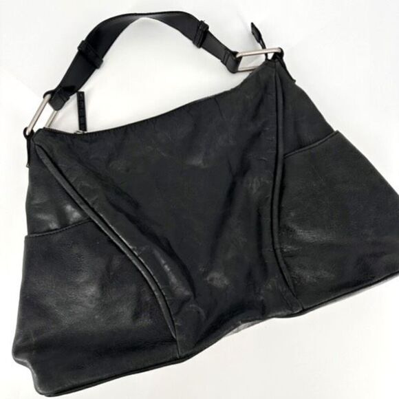 Kenneth Cole Reaction Women's Soft Leather Purse Shoulder Hand Bag Black Medium - Picture 1 of 16